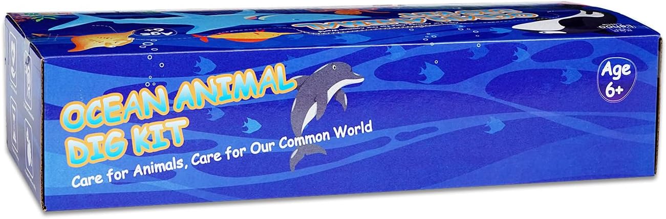 Lehoo Castle Ocean Animals Dig Kit, 3 Shark Teeth Fossils