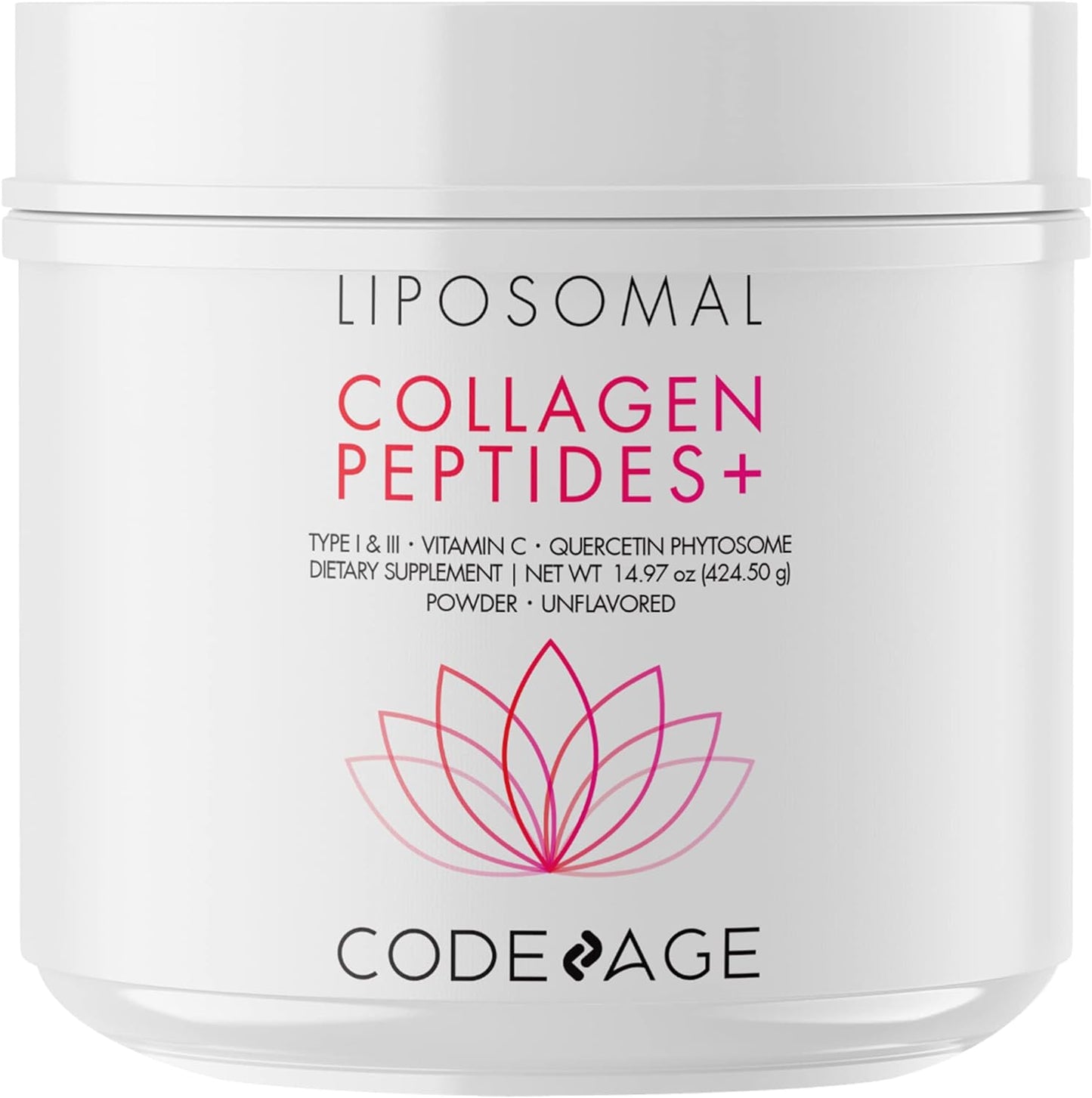 Codeage Liposomal Collagen Peptides Powder +type I & III Supplement