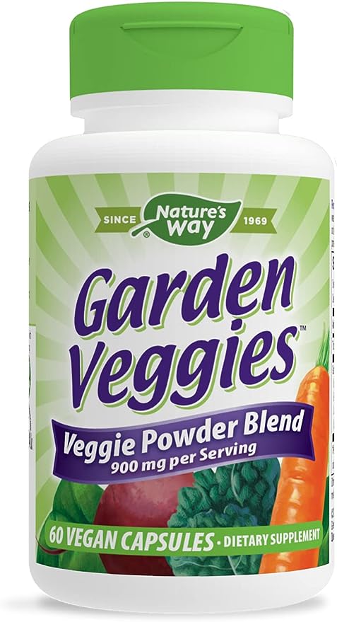 Nature's Way Garden Veggies, Powder Blend, 900mg , 60 Capsules