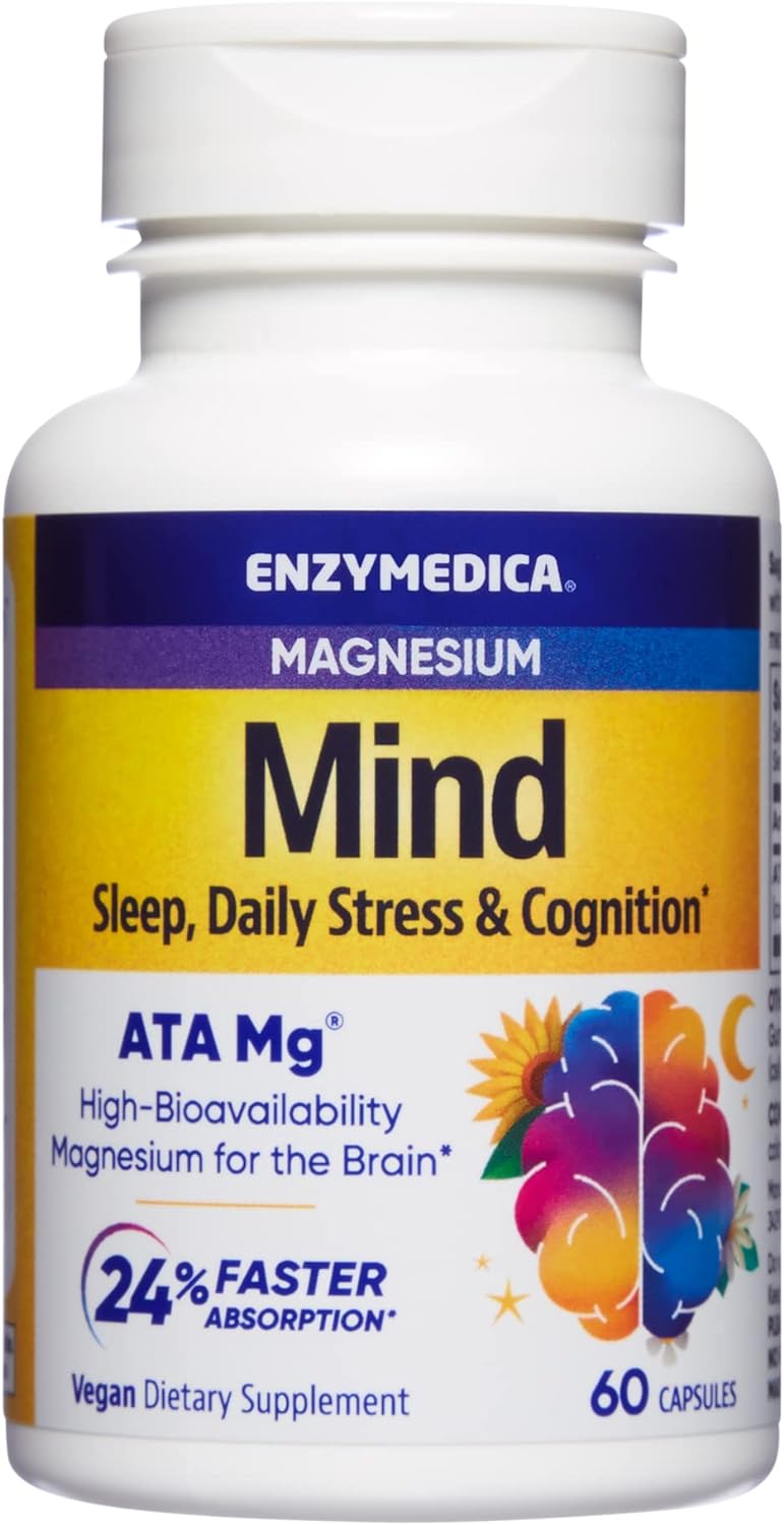 Enzymedica, Magnesium Mind with ATA Mg, Support Sleep and Healthy Cognition, 60 count