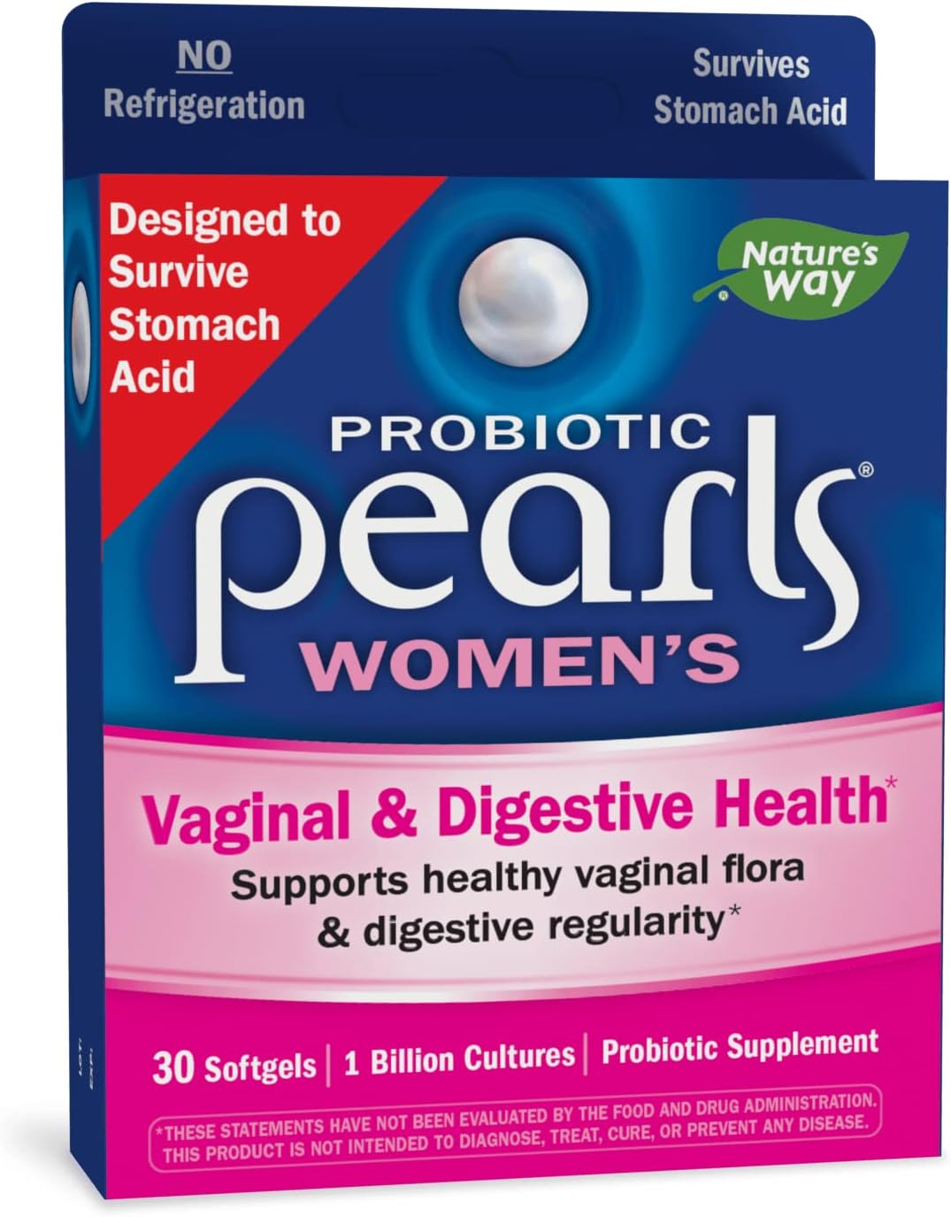 Nature's Way Probiotic Pearls for Women, Digestive Health Support 30 Softgels