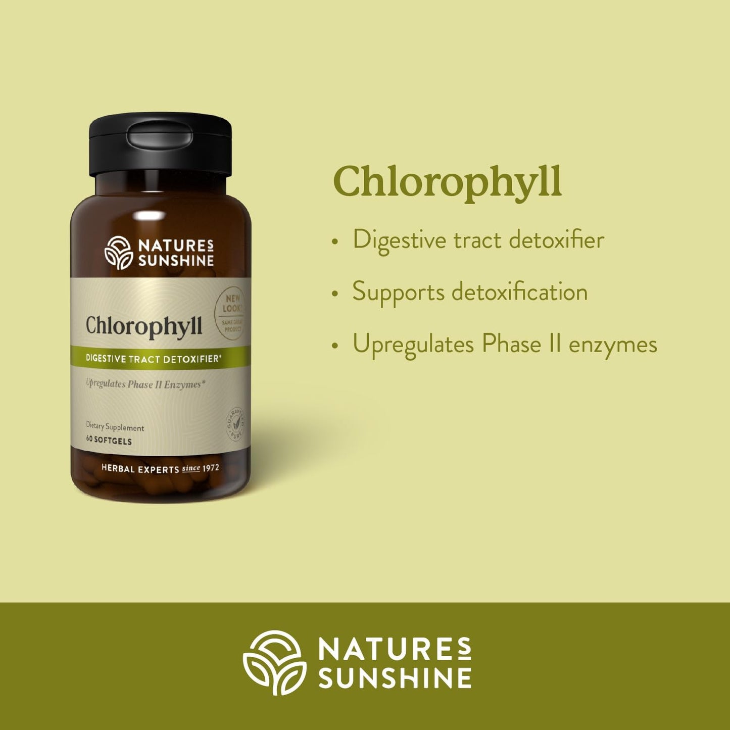 Nature's Sunshine Chlorophyll, 60 Softgel Capsules