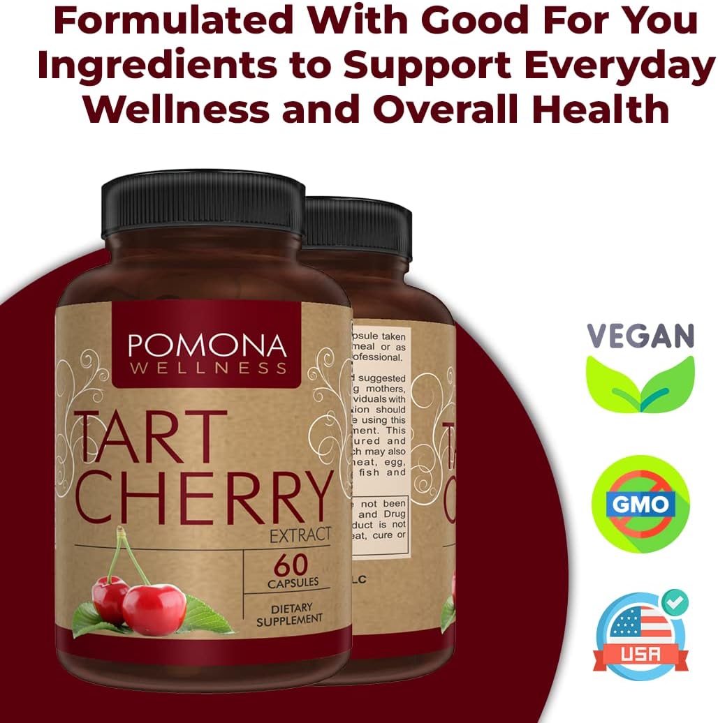 Pomona Wellness Tart Cherry Supplement,60 Capsules