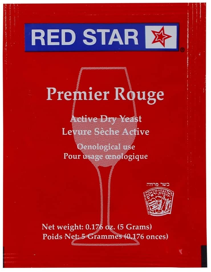 Premier Rouge Dried Wine Yeast (Pack of 10)