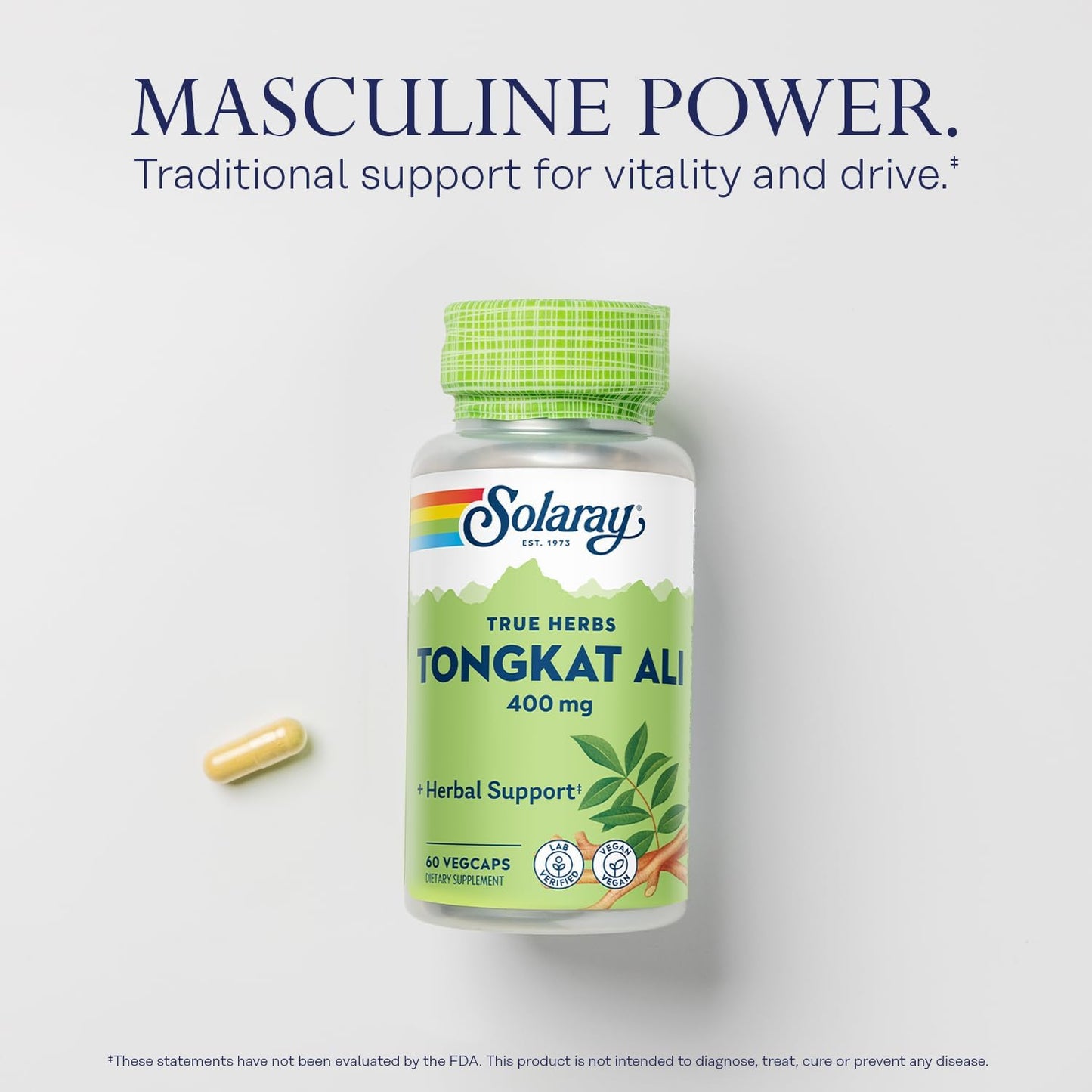 SOLARAY Tongkat Ali 400 mg, Longjack  60 Capsules