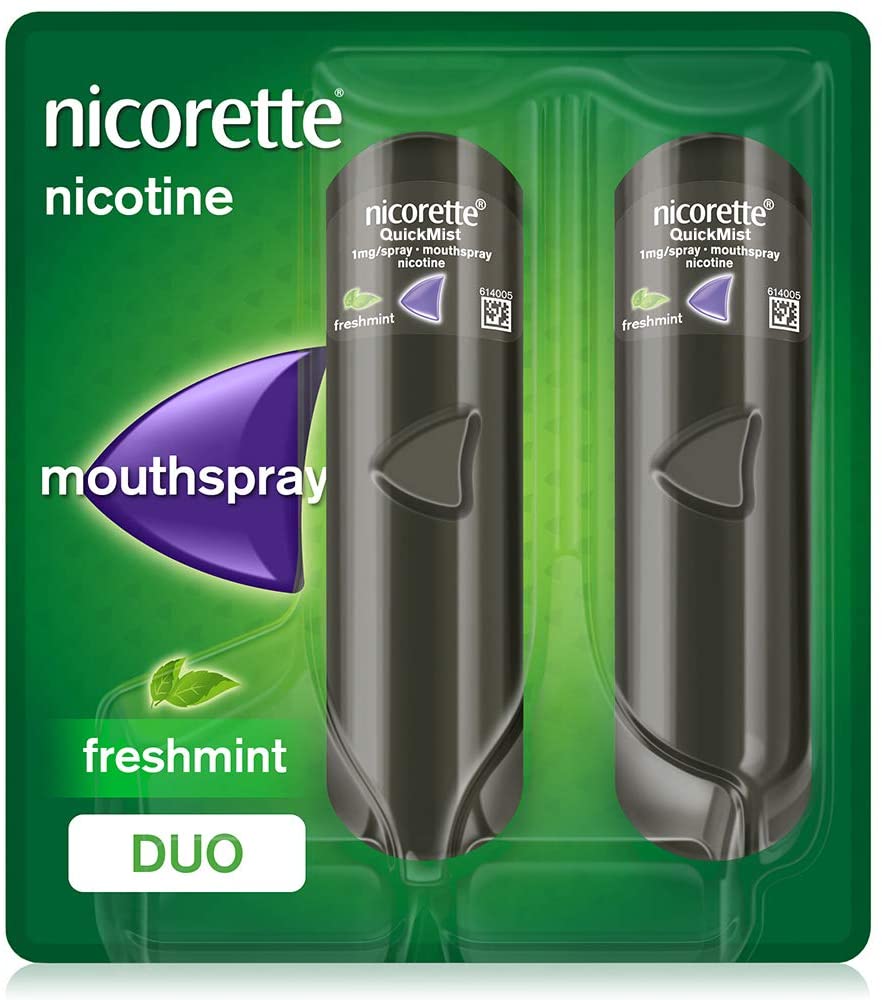 Nicorette Quickmist Duo Freshmint Flavor , 2 X 150 Sprays