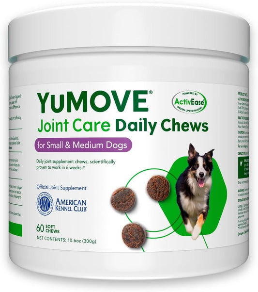 YuMOVE Daily Chews | Hip and Joint Supplement Green Lipped Mussel  60 Chews