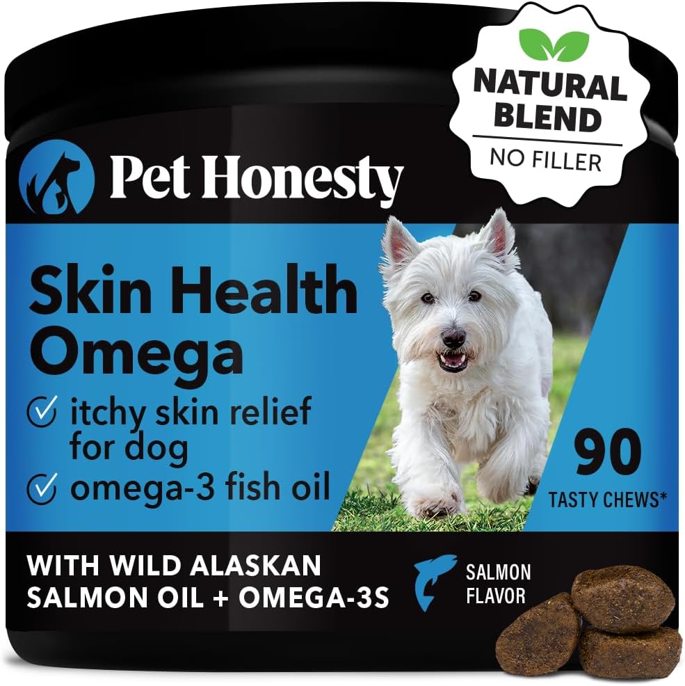 Pet Honesty Omega SkinHealth chews for Dogs,(90 Count)