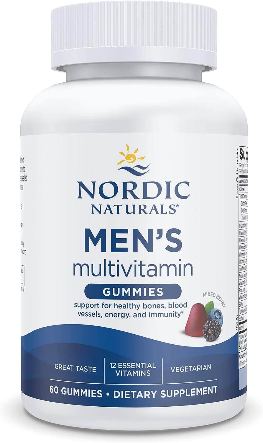 Nordic Naturals Men's Multivitamin Gummies, Mixed Berry - 60 Gummies -