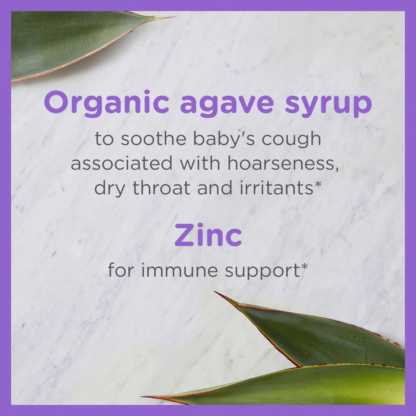 Zarbee's Baby Cough Syrup + Immune with Organic Agave + Zinc