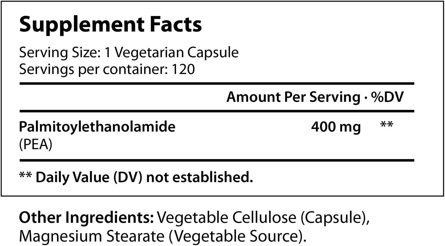 LongLifeNutri Palmitoylethanolamide 120 Capsules