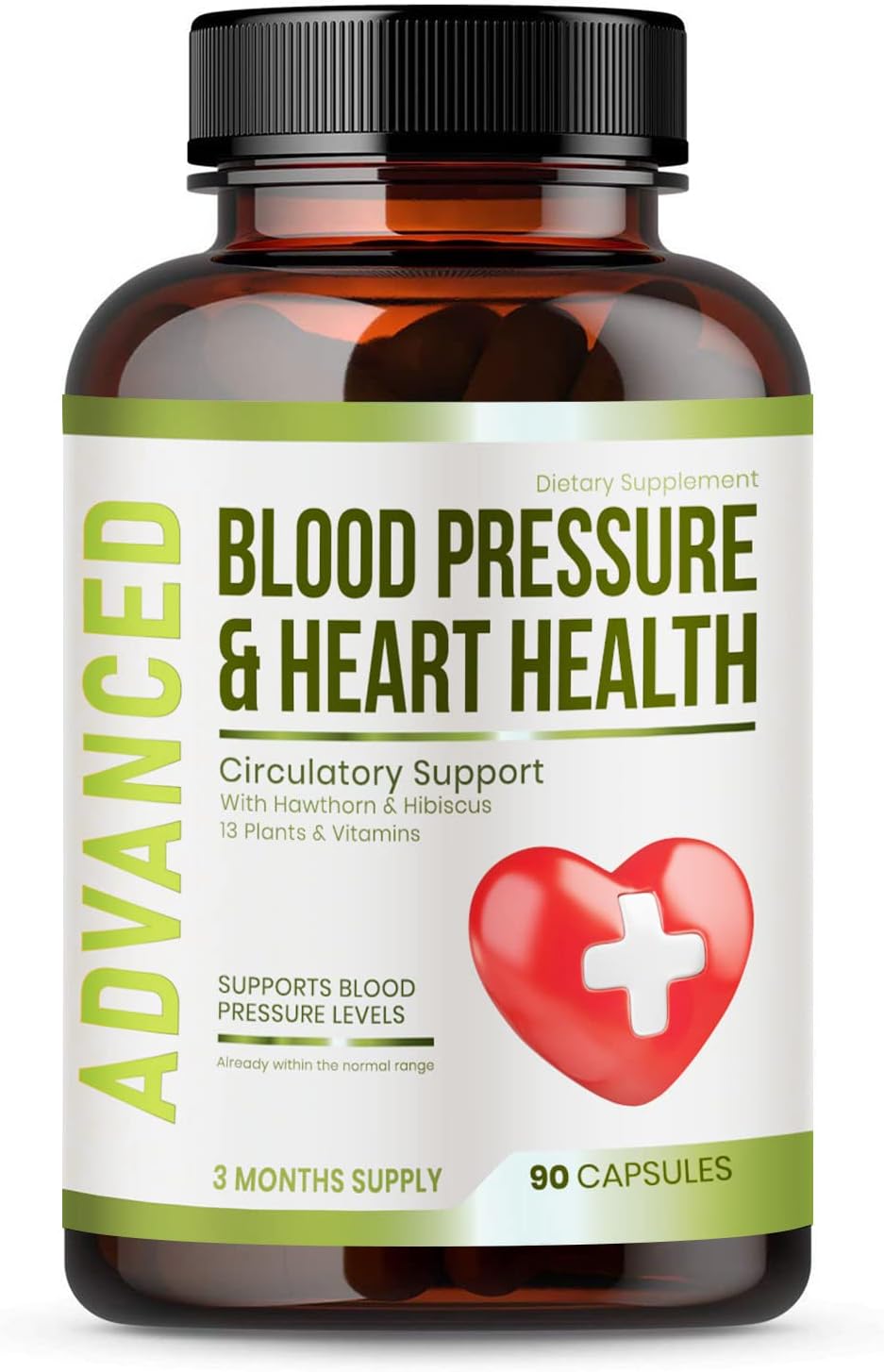 Heart Health Blood Pressure Support Supplement - 90  capsules