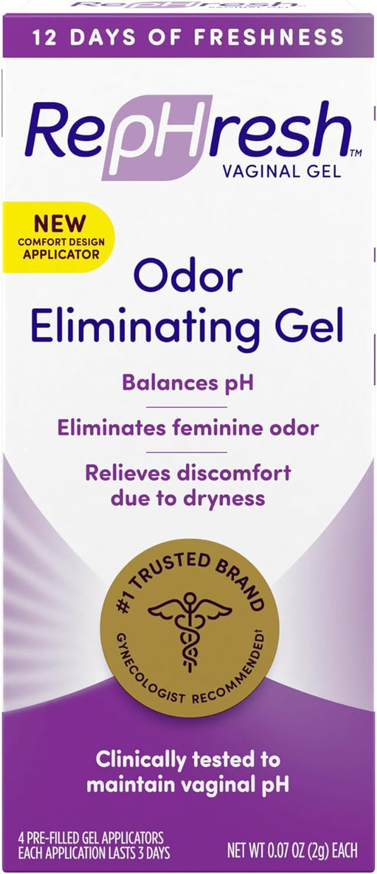 RepHresh Odor Eliminating Vaginal Gel, 4ct