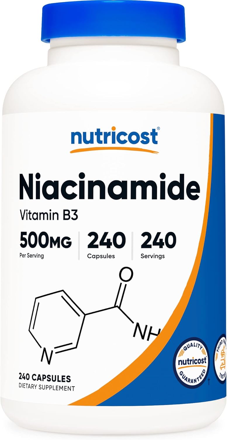 Nutricost Niacinamide (Vitamin B3) 500mg, 240 Capsules