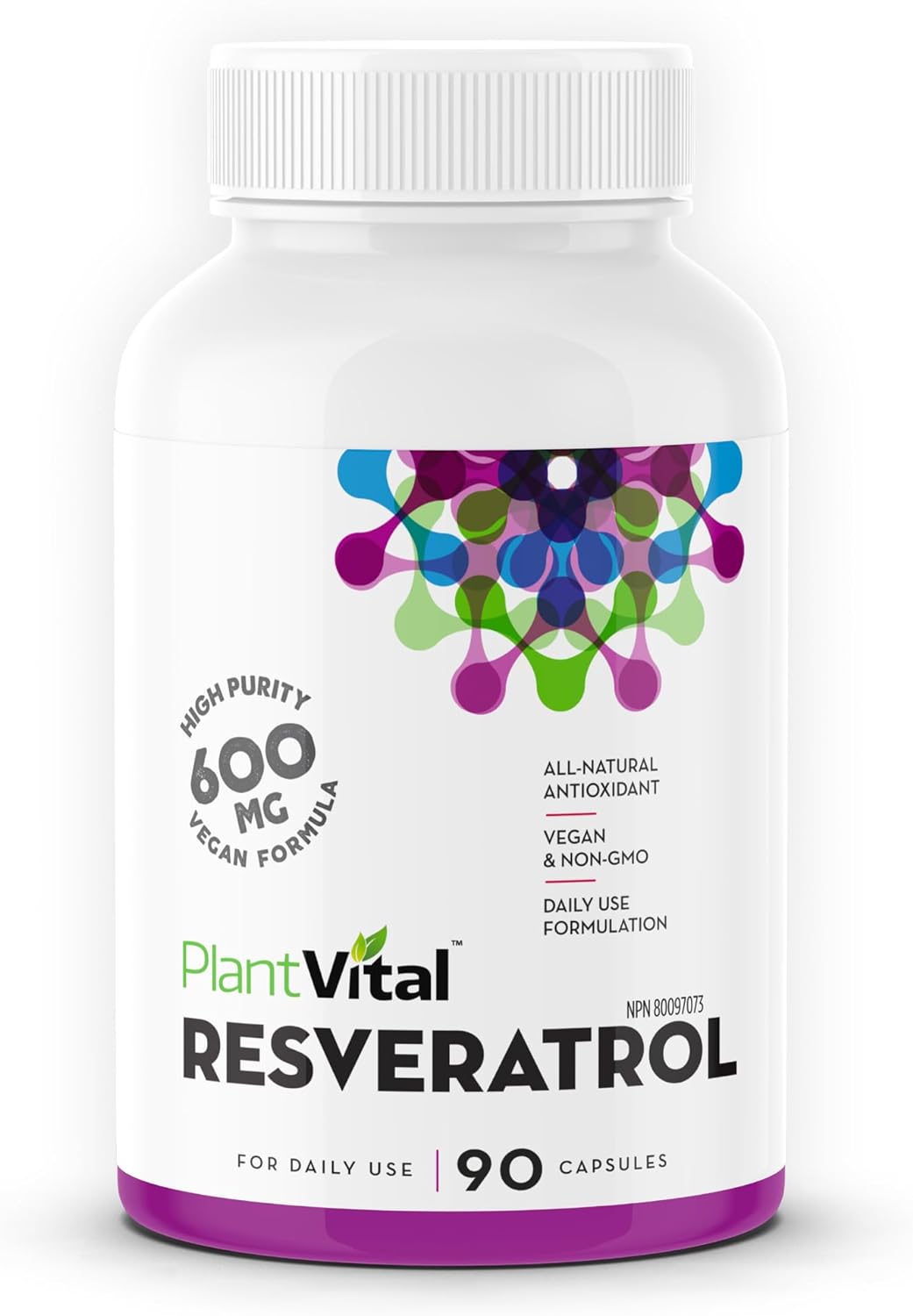 Plantvital RESVERATROL - Trans Resveratrol Supplement 90 capsules