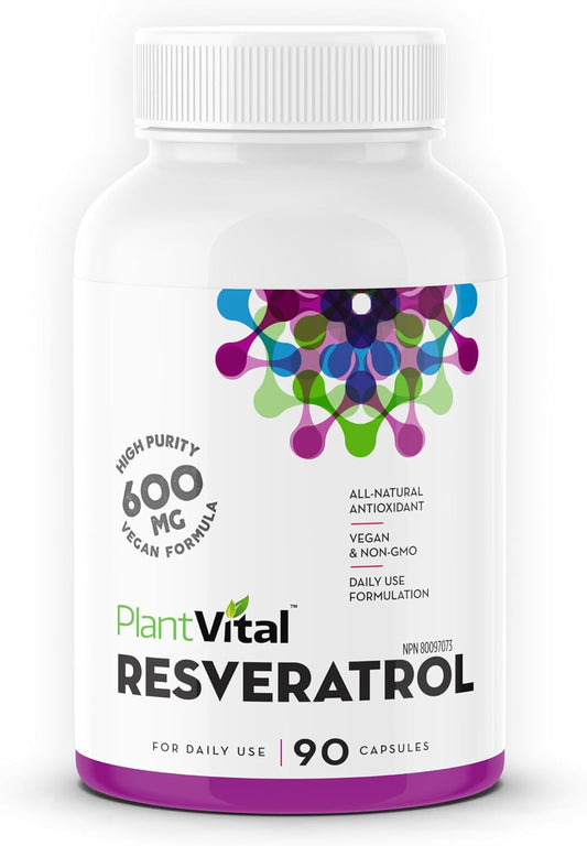 Plantvital RESVERATROL - Trans Resveratrol Supplement 90 capsules