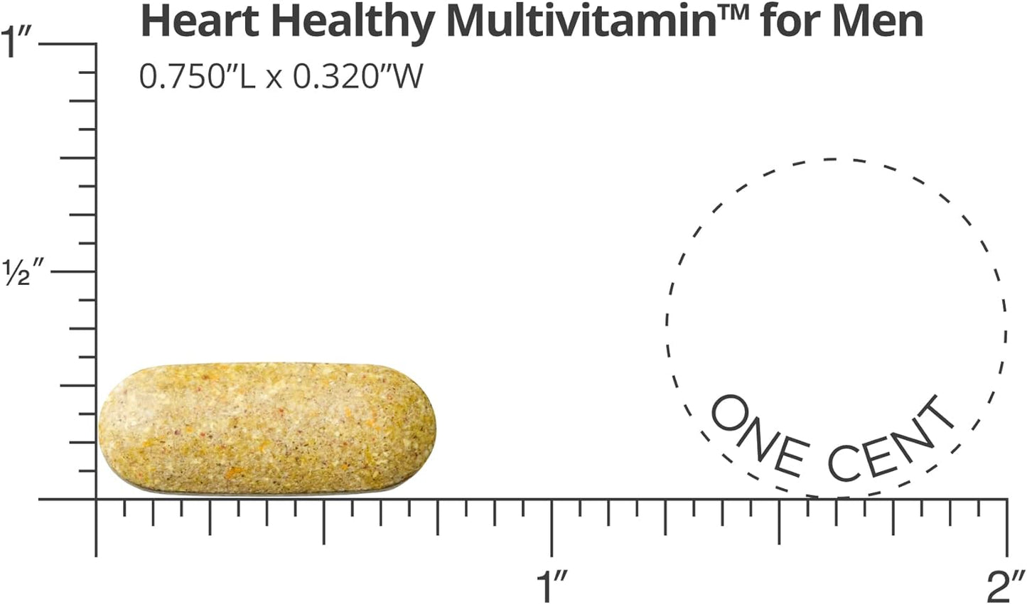 Dr. Sinatra Heart Healthy Multivitamin for Men with Vitamin D 1000 IU, A, B12, C, E, and Zinc, 90 Tablets