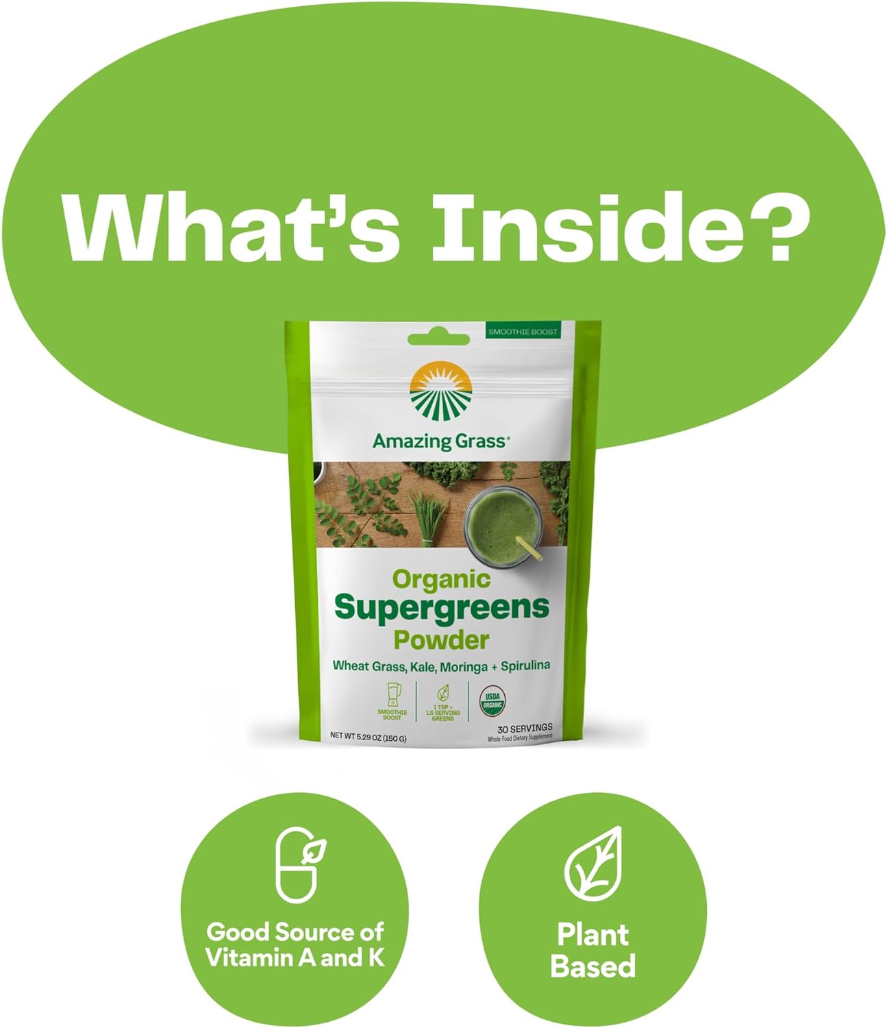 Amazing Grass Super Greens Booster  30 Servings