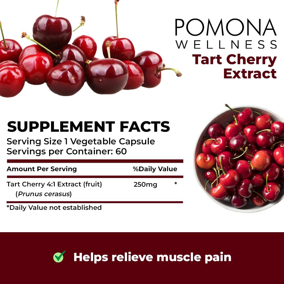 Pomona Wellness Tart Cherry Supplement,60 Capsules