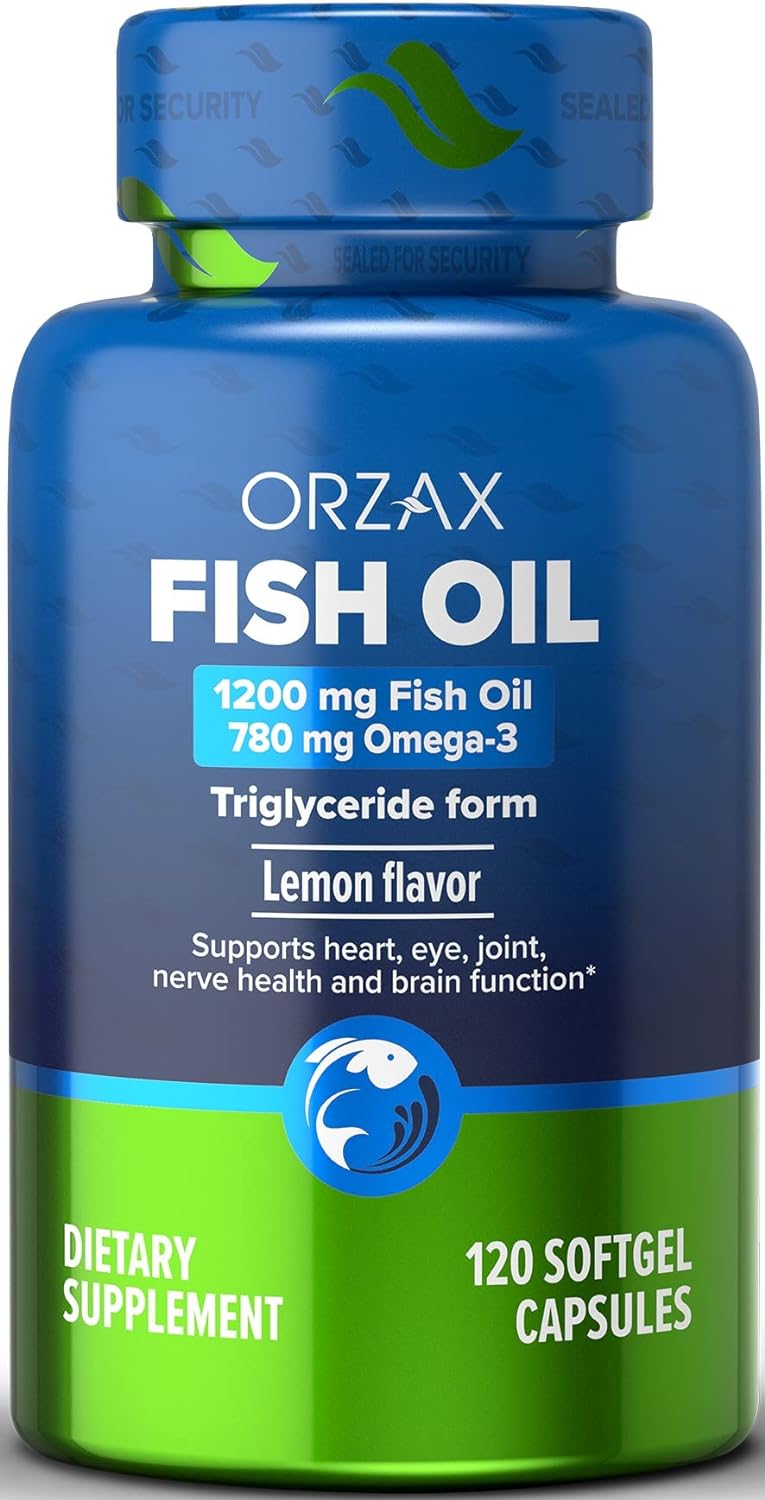 ORZAX Omega 3 Fish Oil 1200 mg  - 120 Softgels Capsules