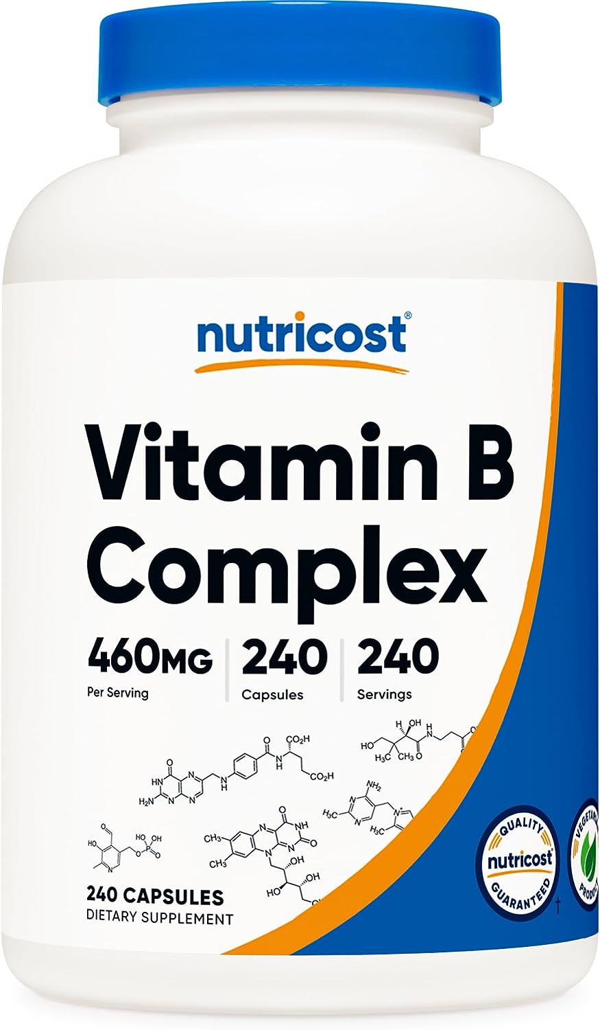 Nutricost High Potency Vitamin B Complex 460mg, 240 Capsules