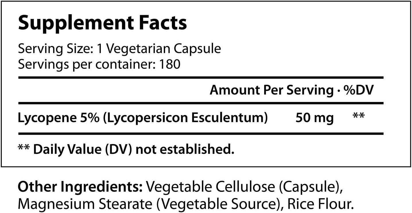 Lycopene  180 Vegetarian Capsules