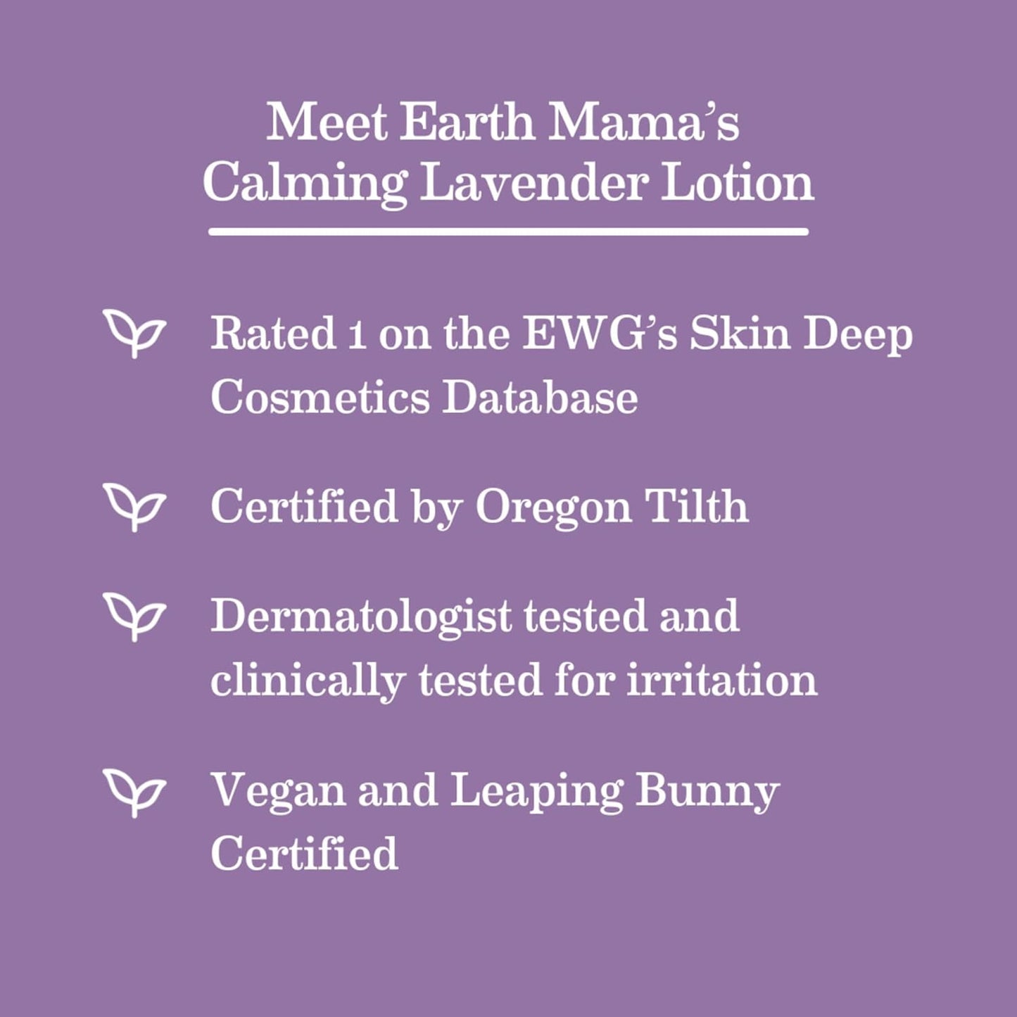 Earth Mama Calming Lavender Baby Lotion for Dry Skin