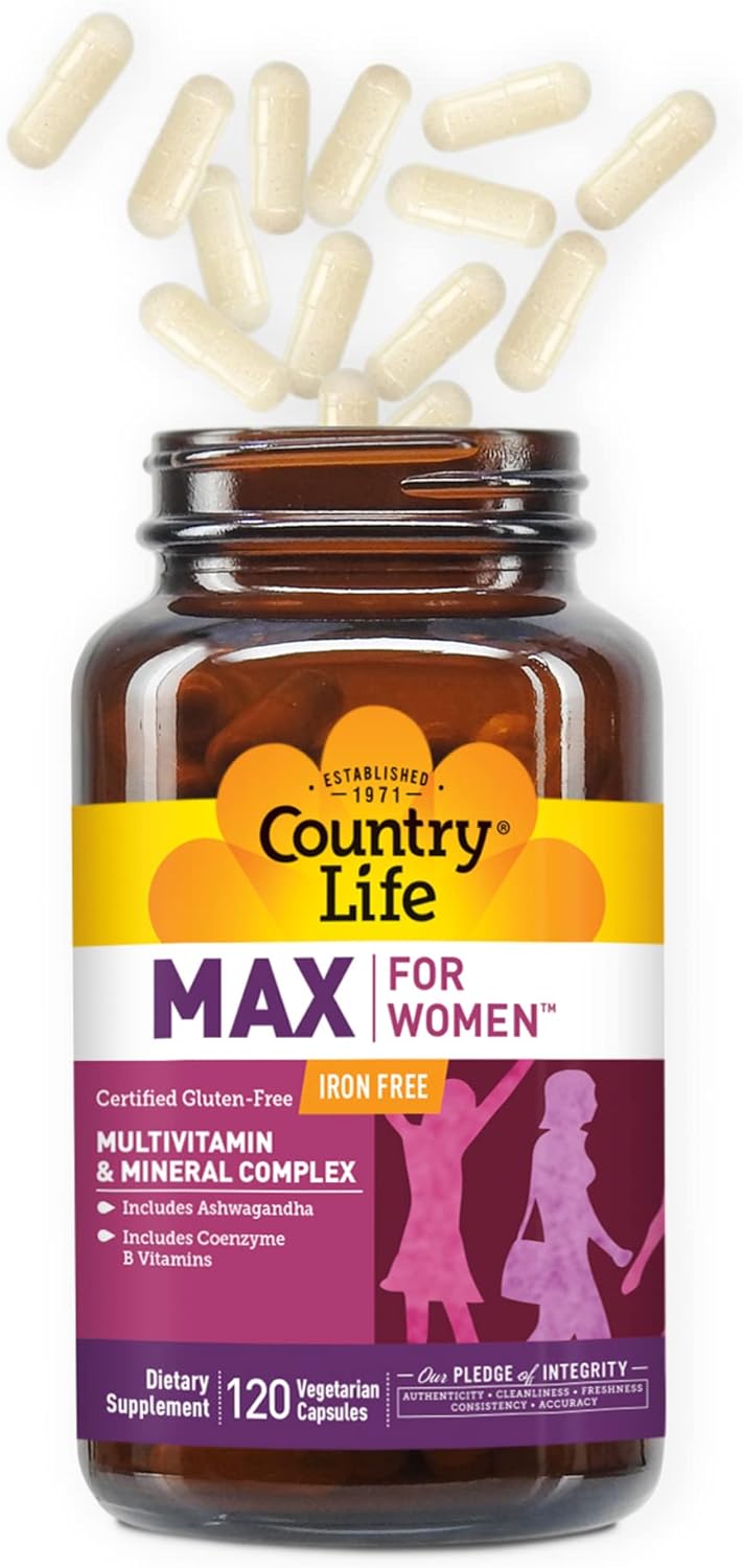 Country Life Max for Women Iron Free - 120 Vegetarian Capsules