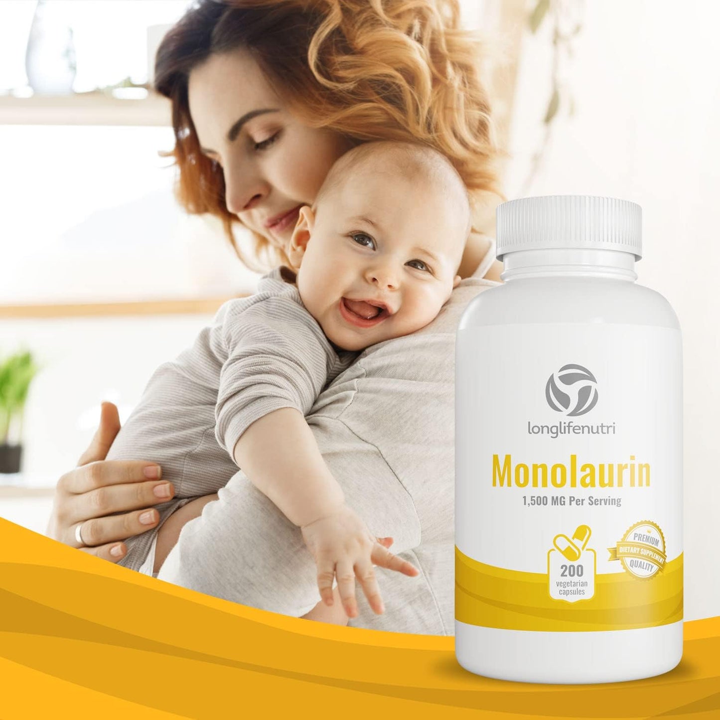 Monolaurin Supplement  200 Vegetarian Capsules