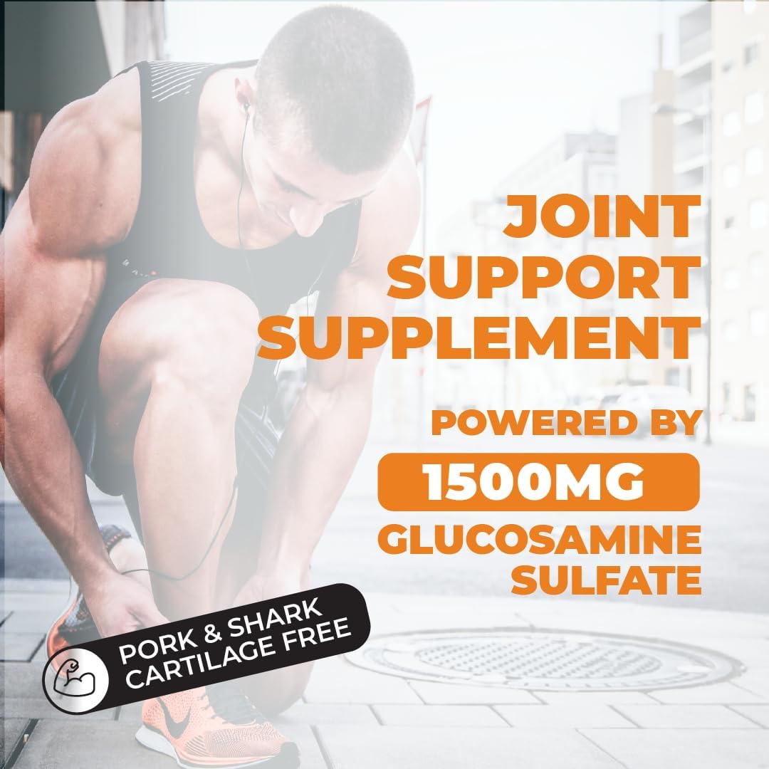 Glucosamine Sulfate 1500mg Joint Support Supplement.  120 Count