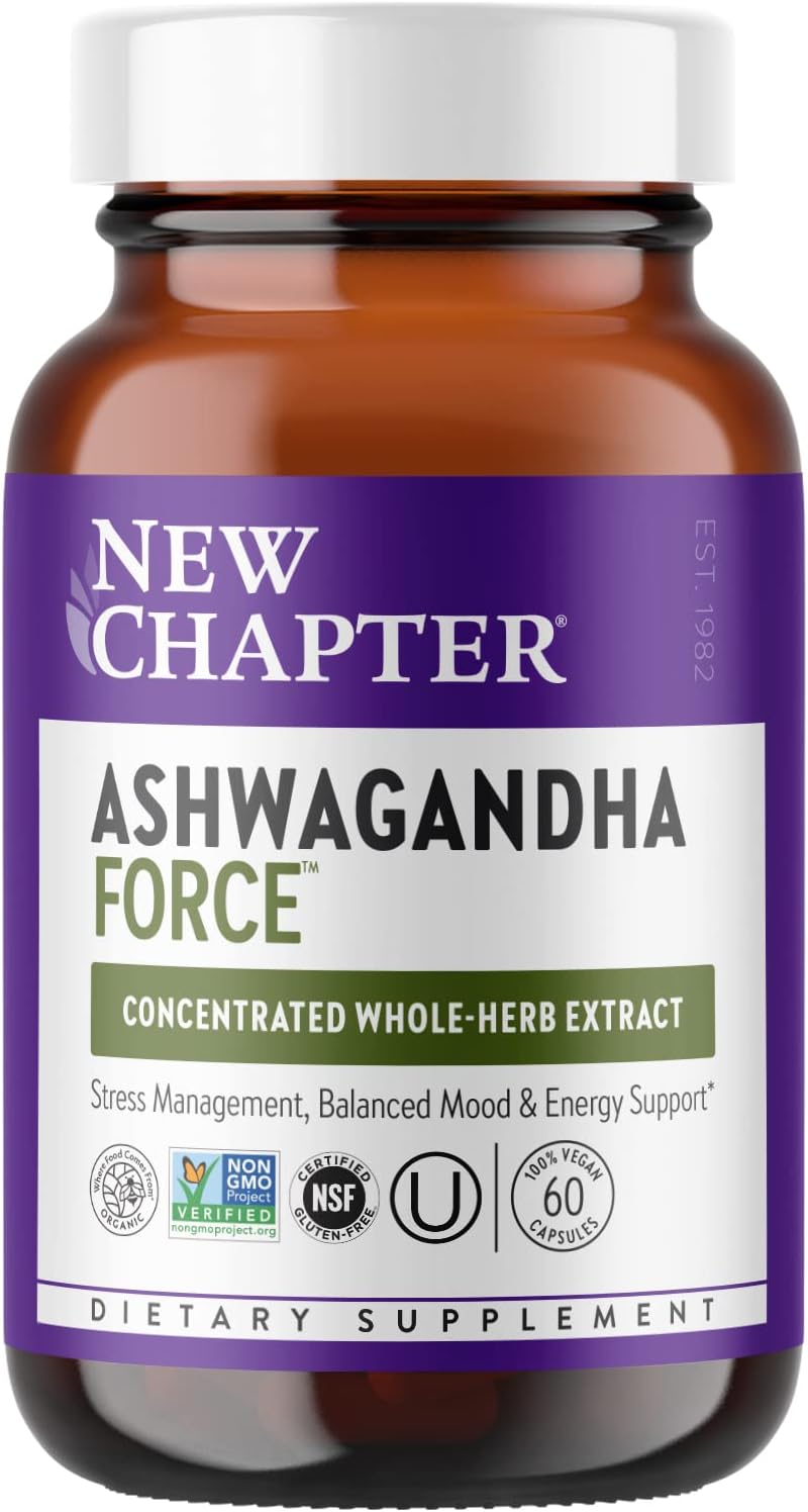 New Chapter Organic Ashwagandha Supplement,  60 Count