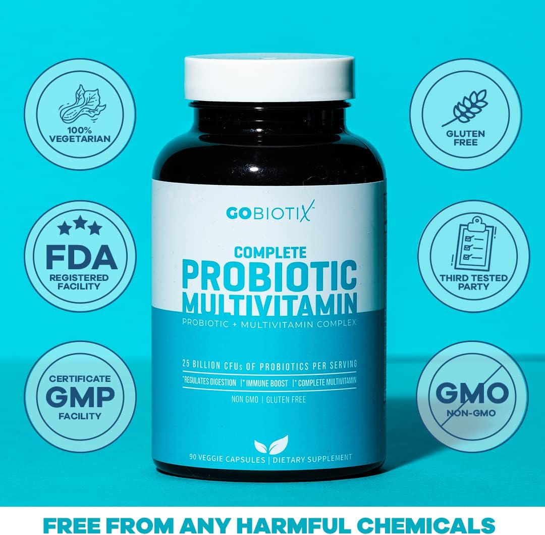 GOBIOTIX Probiotic Multivitamin Supplement - 90 Capsules