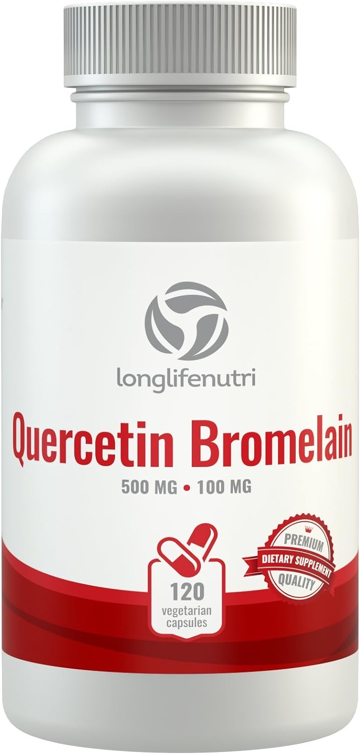 LongLifeNutri Quercetin with Bromelain  120 Vegetarian Capsules