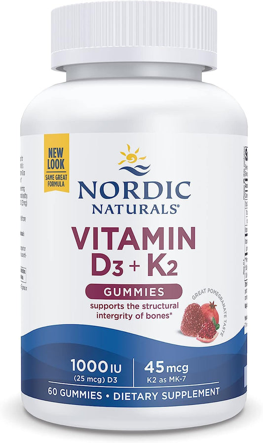 Nordic Naturals Vitamin D3 + K2  60  Gummies