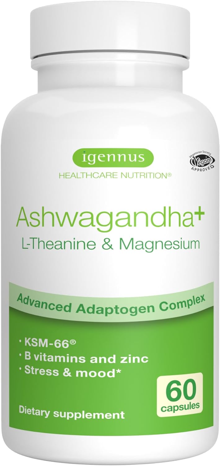 Comprehensive Ashwagandha KSM-66, L-Theanine & Magnesium  60 Capsules