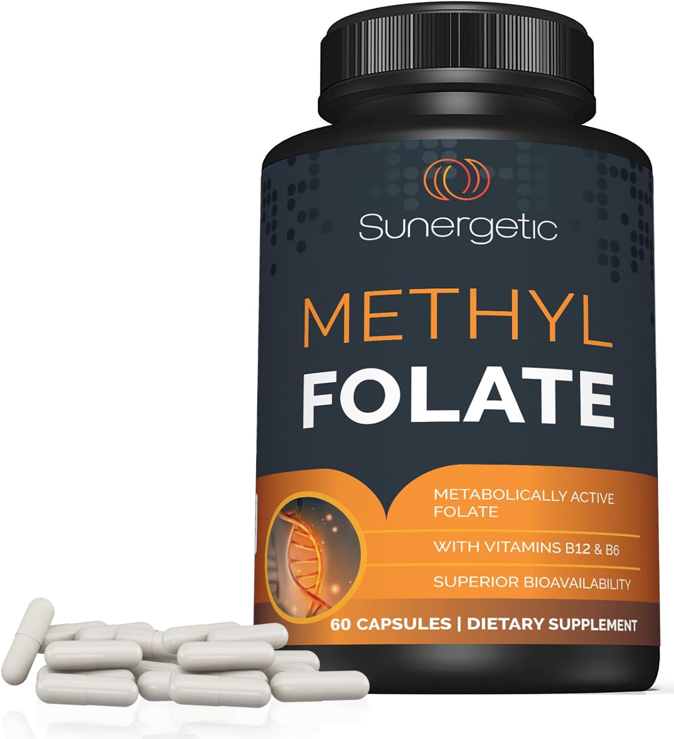 Sunergetic Premium Methyl Folate Supplement – 60 Capsules