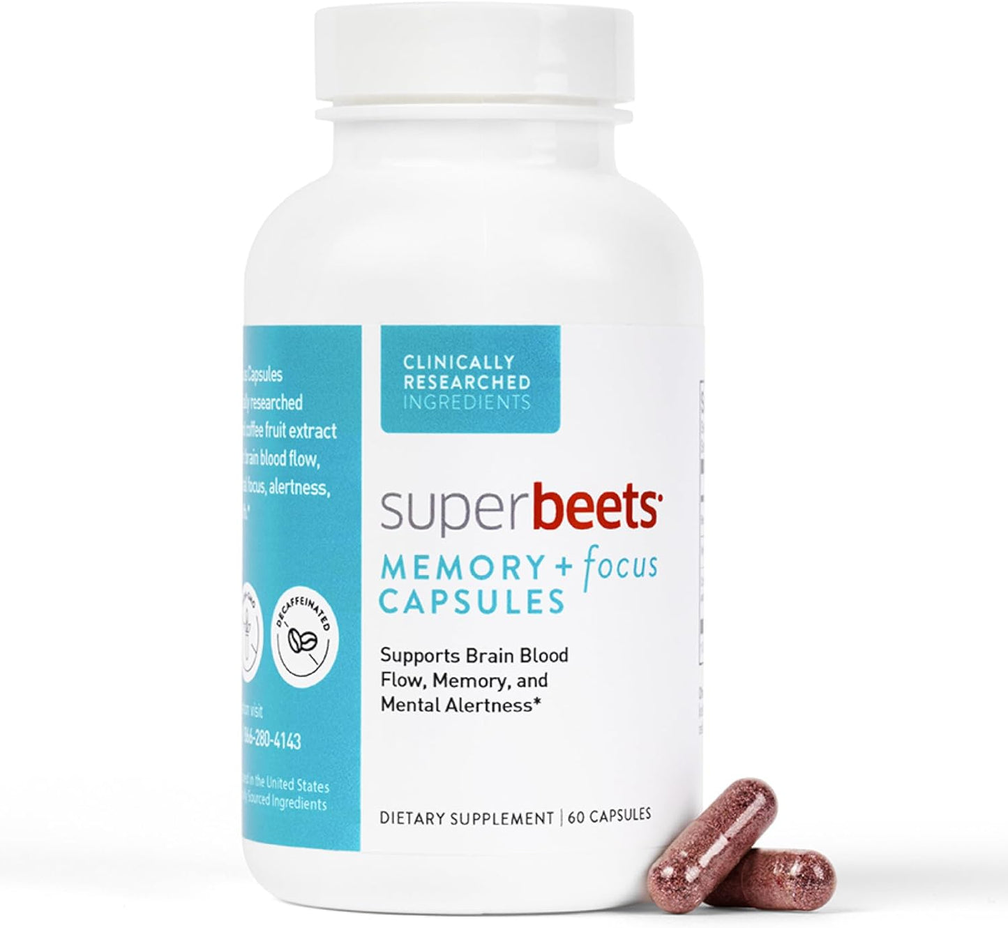 humanN SuperBeets Memory & Focus Brain Supplement Capsules - 30 count