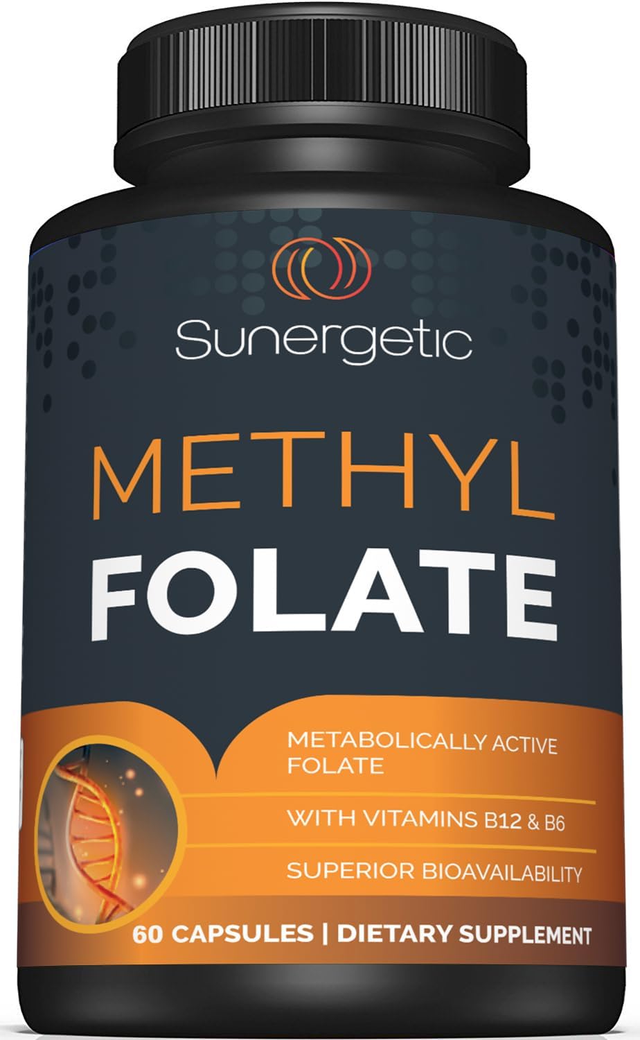 Sunergetic Premium Methyl Folate Supplement – 60 Capsules