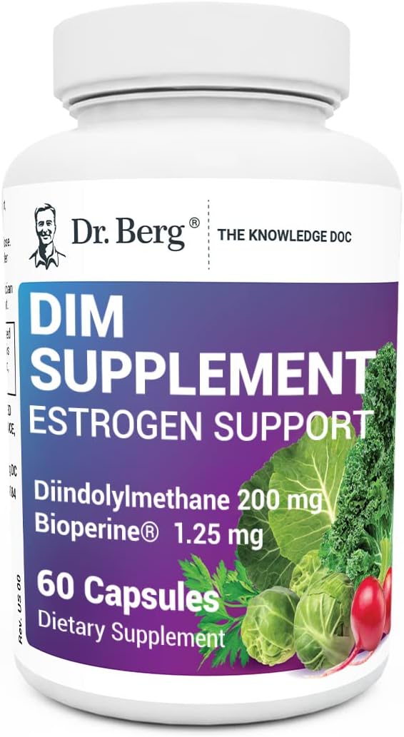 Dr. Berg’s DIM Supplement Estrogen Support for Women 60 Capsules