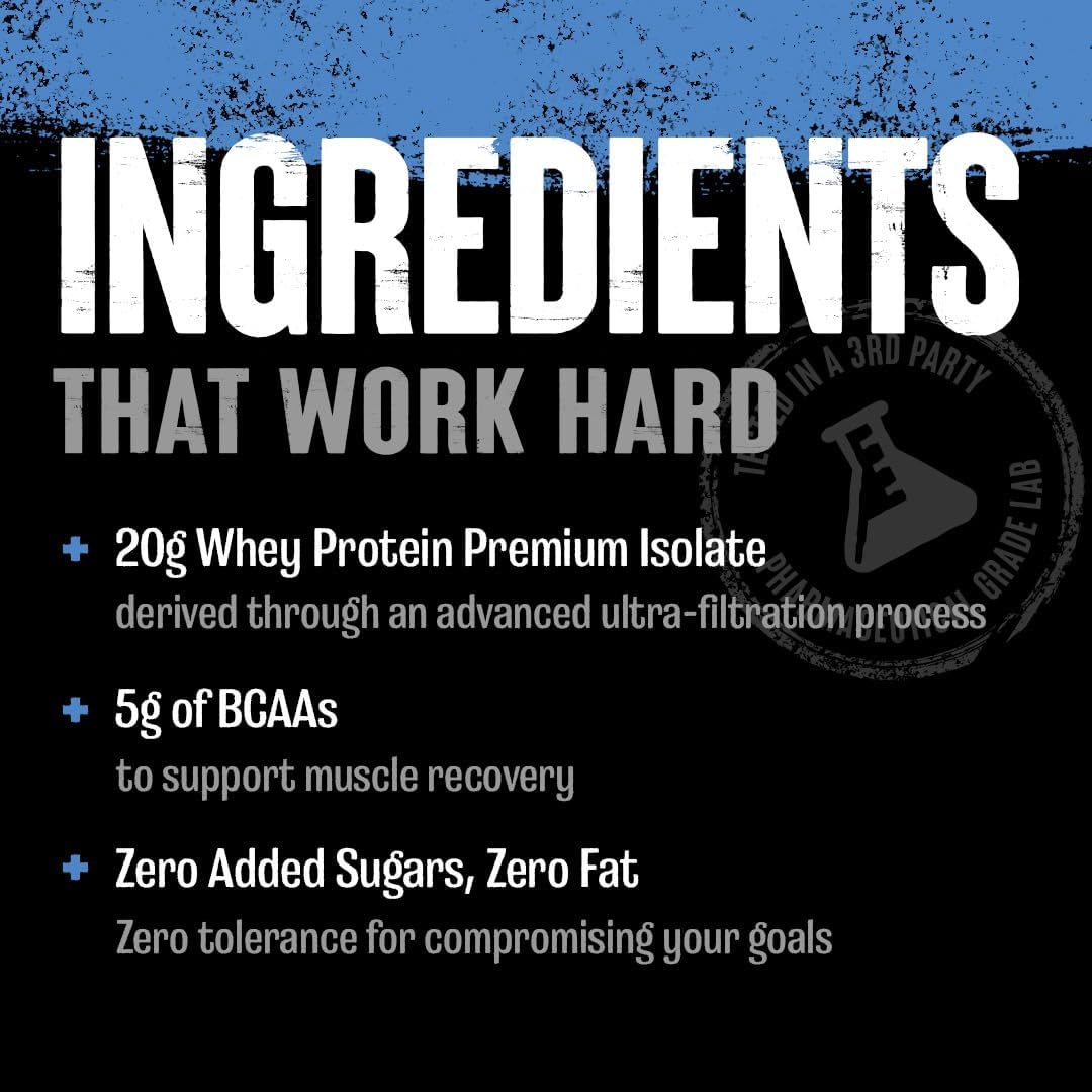 Clear Whey Isolate Protein Powder - Easy to Digest and Mix, 5g BCAA,  Blueberry Acai 500g