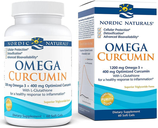 Nordic Naturals Omega Curcumin, Lemon - 60 Soft Gels