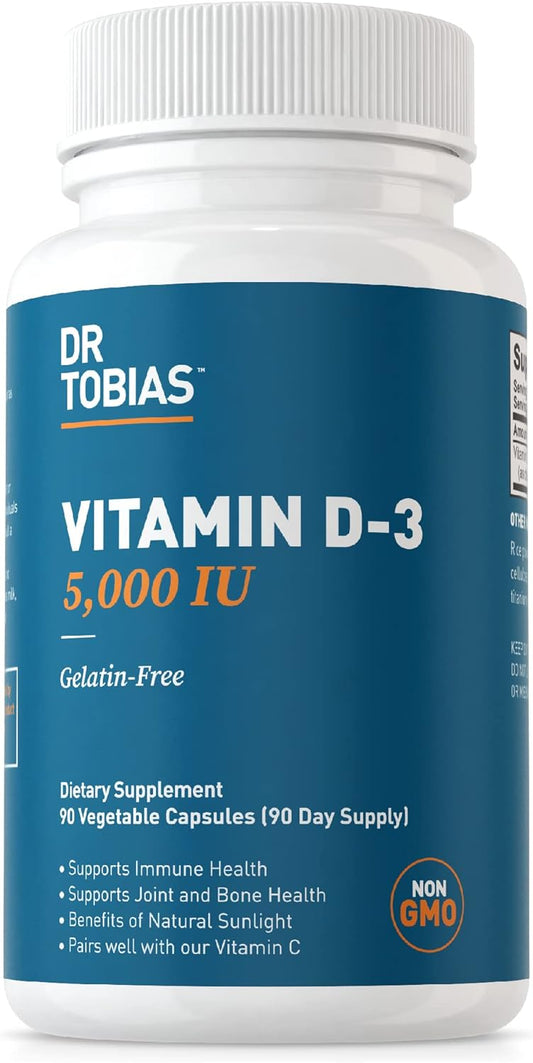 Dr. Tobias Vitamin D3 5000 IU  90 Capsules