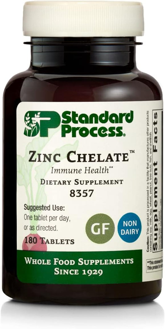 Standard Process Zinc Chelate - Whole Food Digestion and Digestive Health, - 180 Tablets