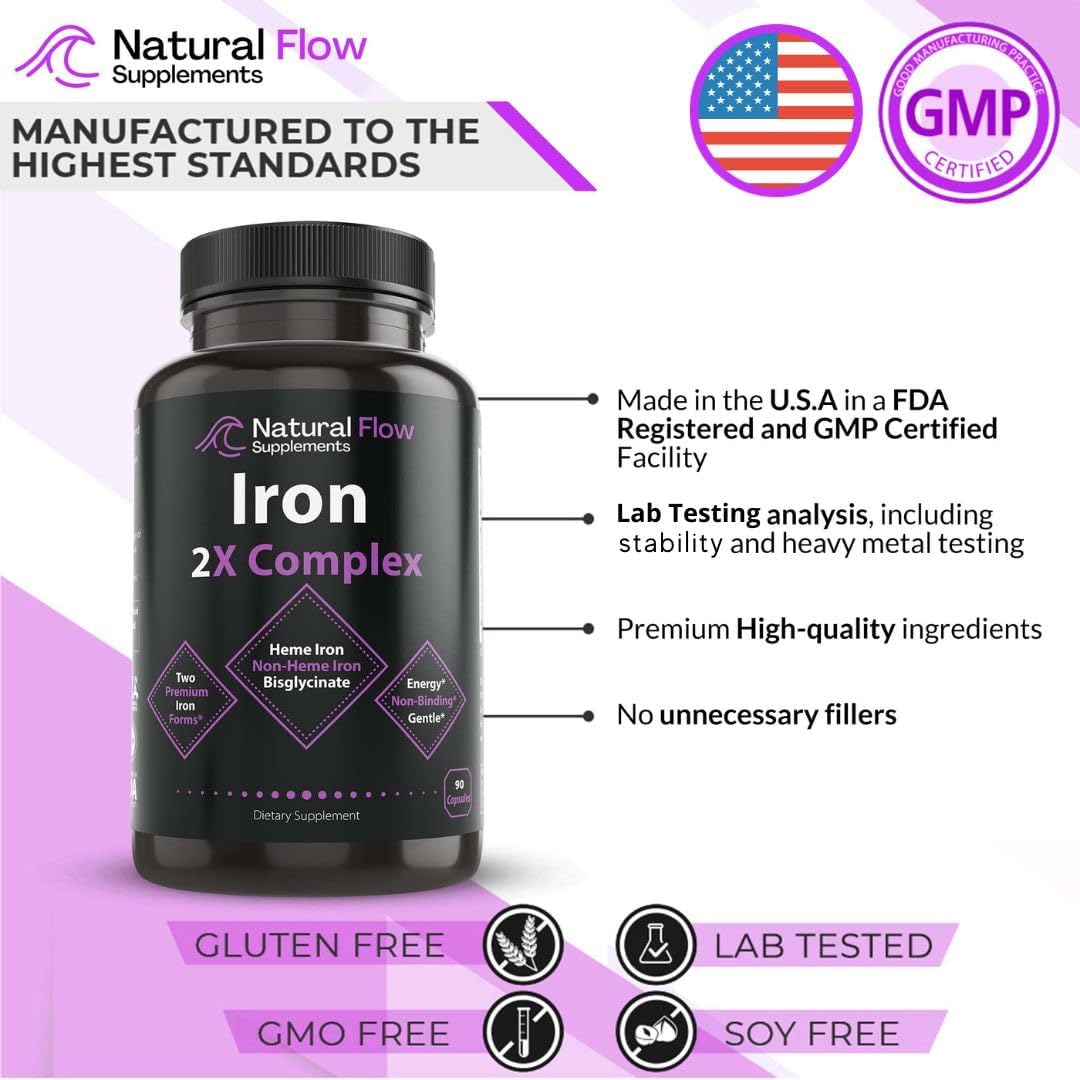 Iron Supplement 2-in-1 Complete Complex - 90 Capsules