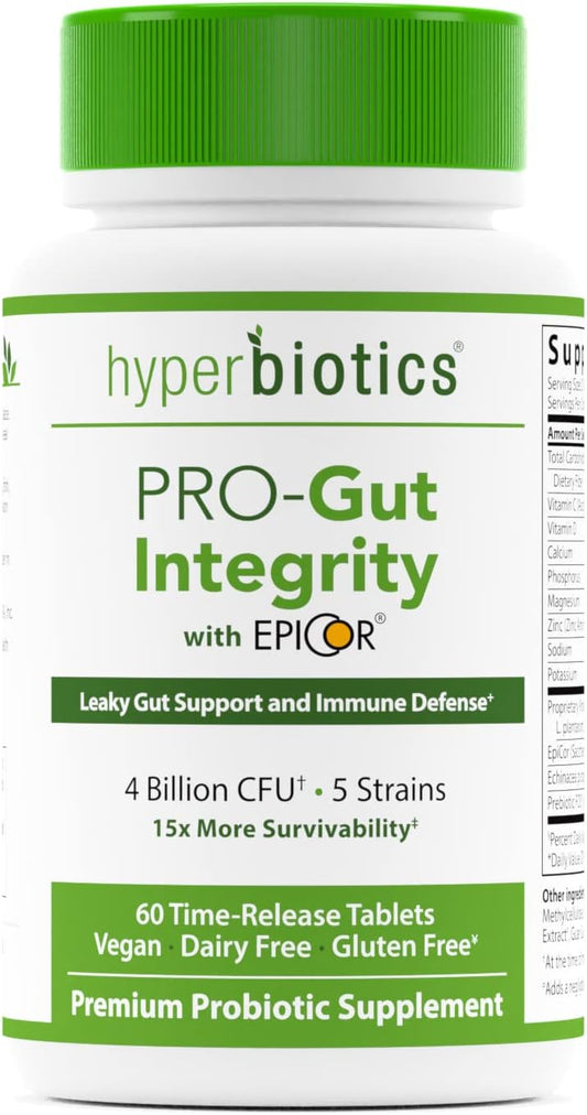 Hyperbiotics Pro Gut Integrity, Immune Probiotics | Vegan Time Release Capsules 60 count