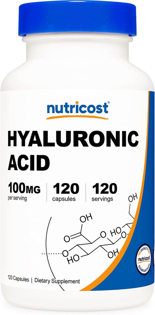 Nutricost Hyaluronic Acid Capsules 100mg,120 Vegetarian Capsules