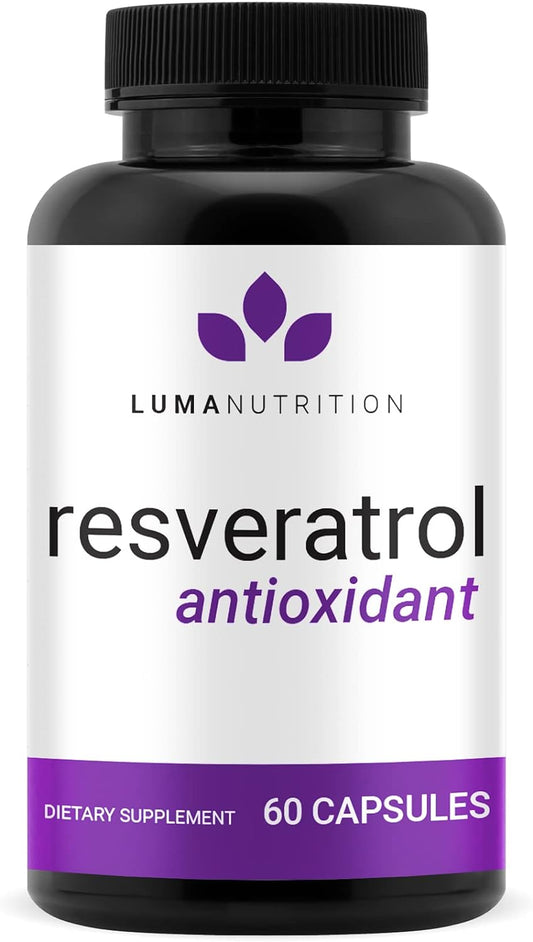 Luma Nutrition High Purity Resveratrol Capsules - 98% Trans-Resveratrol - 60 capsules