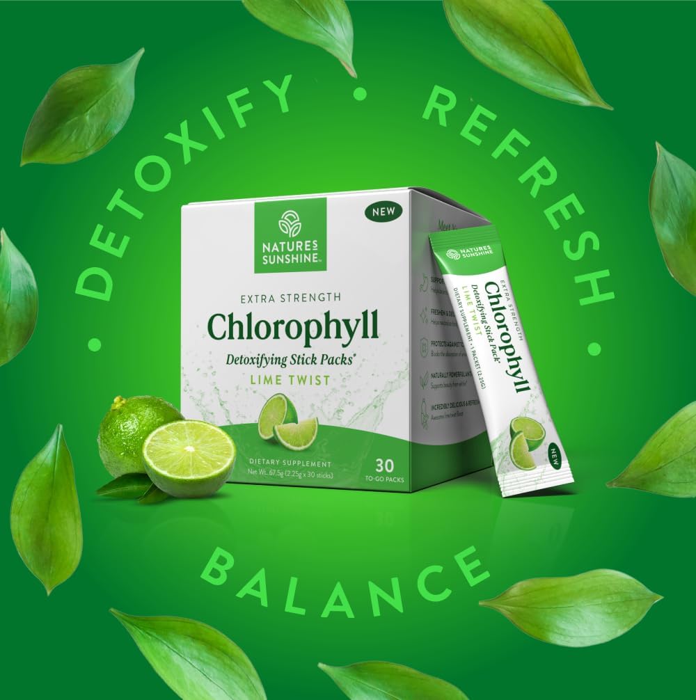 Nature's Sunshine Chlorophyll Stick Packs(Lime Twist)