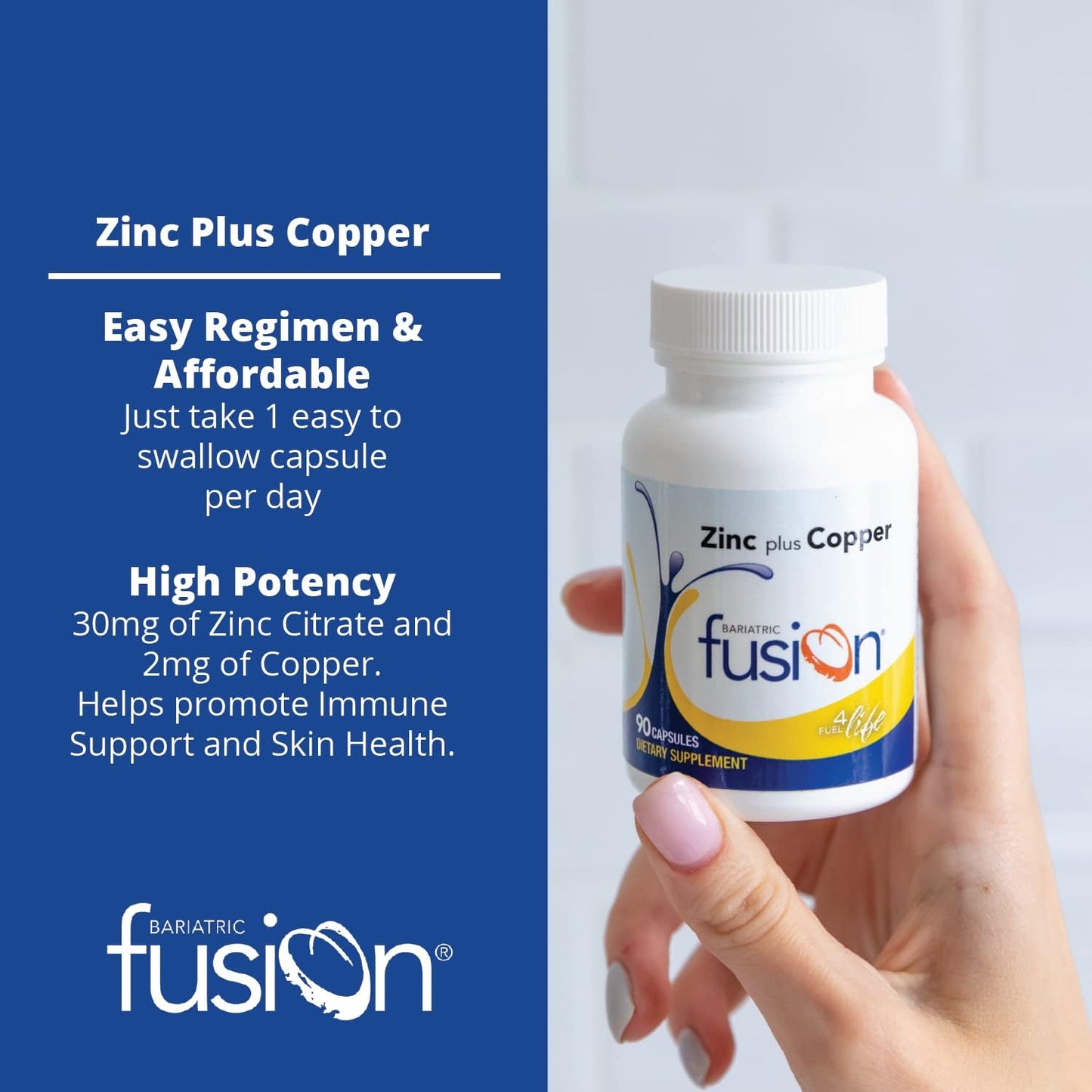 Bariatric Fusion Zinc Plus Copper -90 Count