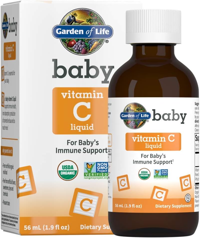 Garden of Life Baby Vitamin C Drops for Infants and Toddlers  56 mL (1.9 fl oz)